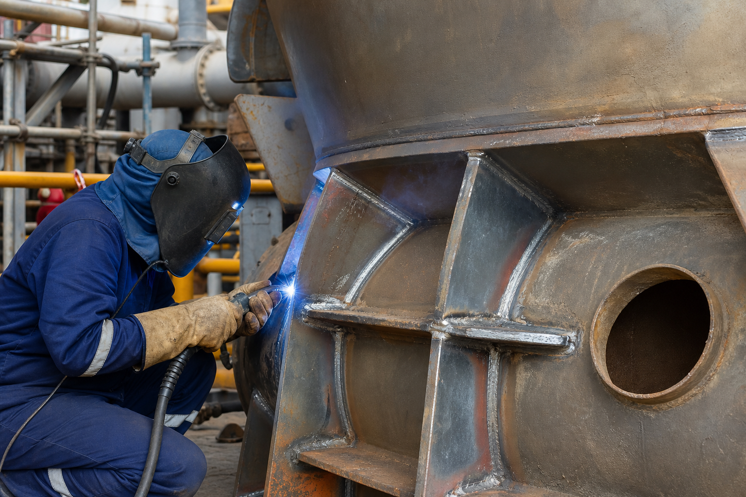 Industrial field repair welding project